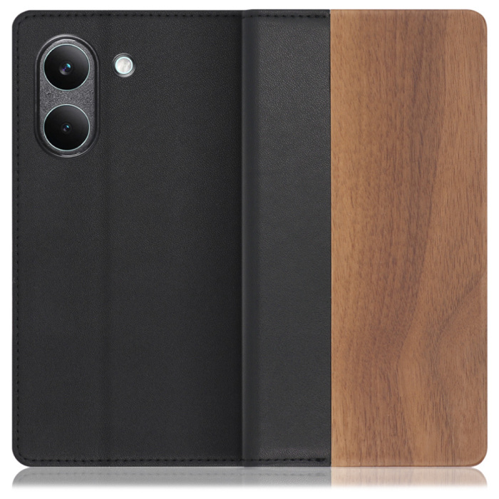 [ LOOF NATURE ] POCO X8 Pro Xiaomi シャオミ スマホケース ケース カバー 手帳型ケース カード収納 マグネット付き 天然木 本革 ベルトなし [ POCO X8 Pro ]