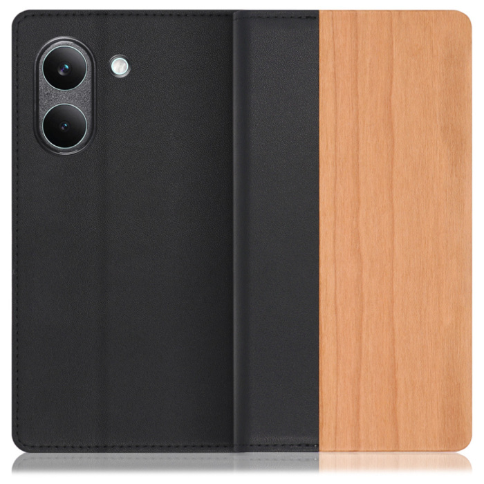 [ LOOF NATURE ] POCO X8 Pro Xiaomi シャオミ スマホケース ケース カバー 手帳型ケース カード収納 マグネット付き 天然木 本革 ベルトなし [ POCO X8 Pro ]