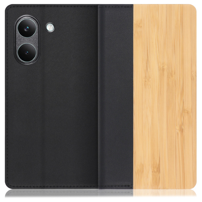 [ LOOF NATURE ] POCO X8 Pro Xiaomi シャオミ スマホケース ケース カバー 手帳型ケース カード収納 マグネット付き 天然木 本革 ベルトなし [ POCO X8 Pro ]