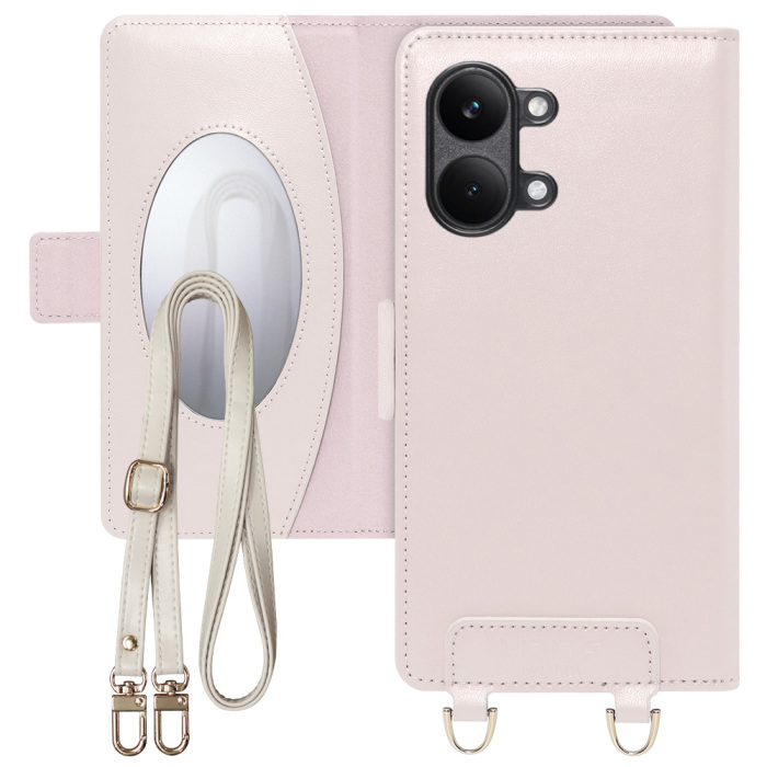 [ LOOF SWEET MIRROR ] POCO X8 Pro Max Xiaomi シャオミ スマホケース  ショルダー付き手帳型スマホケース ミラー付き カードポケット 本革 [ POCO X8 Pro Max ]