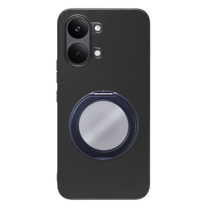 [ LOOF RING-SHELL (ミラー Ver.) ] POCO X8 Pro Max Xiaomi シャオミ スマホケース 背面 ケース カバー ミラー付きスマホリング スタンド 本革 レザー 落下防止  [ POCO X8 Pro Max ]