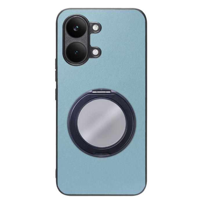 [ LOOF RING-SHELL (ミラー Ver.) ] POCO X8 Pro Max Xiaomi シャオミ スマホケース 背面 ケース カバー ミラー付きスマホリング スタンド 本革 レザー 落下防止  [ POCO X8 Pro Max ]