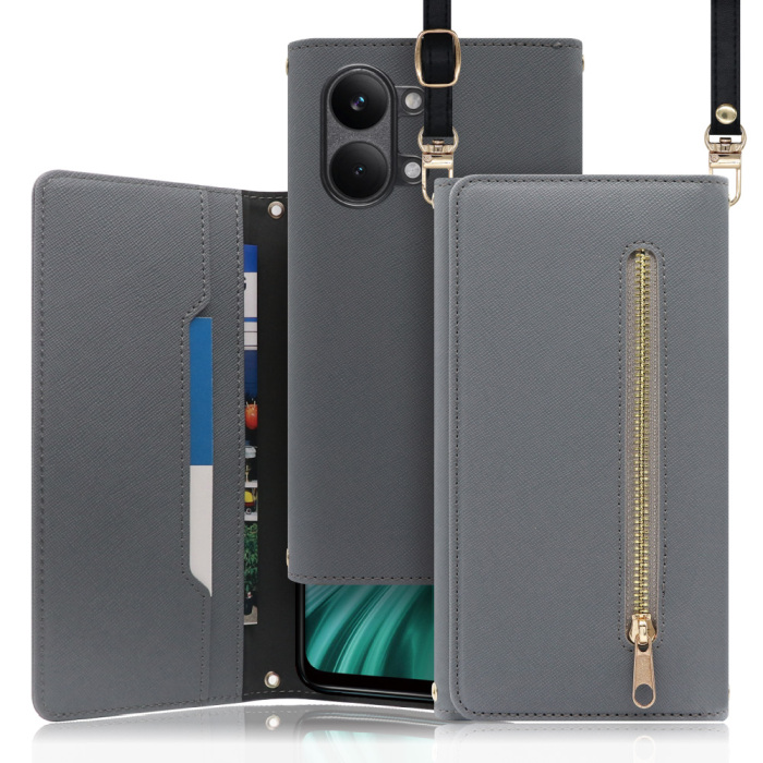 [ LOOF SHOULDER ] POCO X8 Pro Max Xiaomi シャオミ スマホケース ケース カバー ショルダー スマホショルダー ストラップ 肩掛け 首掛け 手帳型ケース カード収納 マグネット付き ベルトなし [ POCO X8 Pro Max ]