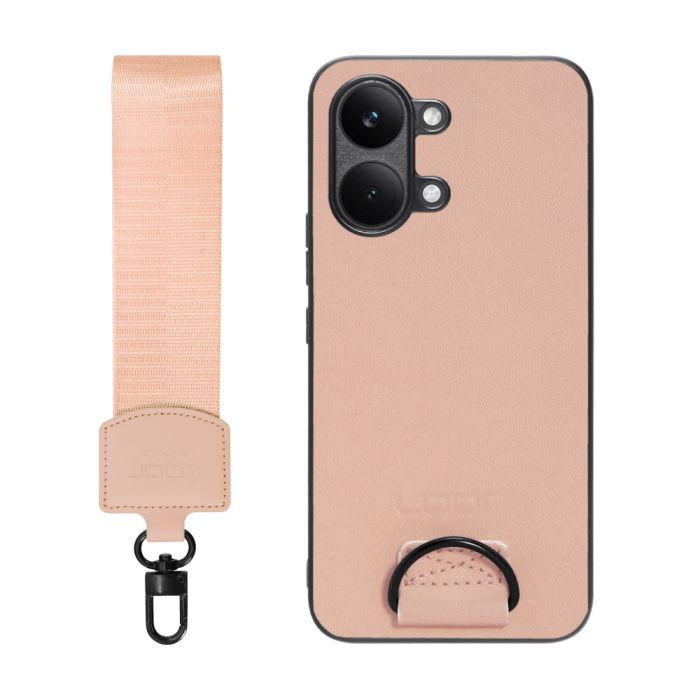 [ LOOF STRAP-SHELL (ショートVer.) ] POCO X8 Pro Max Xiaomi シャオミ スマホケース 背面 ケース カバー ハードケース ハンドストラップ  本革 [ POCO X8 Pro Max ]