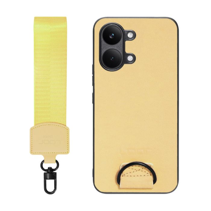 [ LOOF STRAP-SHELL (ショートVer.) ] POCO X8 Pro Max Xiaomi シャオミ スマホケース 背面 ケース カバー ハードケース ハンドストラップ  本革 [ POCO X8 Pro Max ]