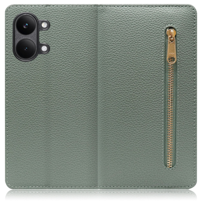 [ LOOF POCKET ] POCO X8 Pro Max Xiaomi シャオミ スマホケース ケース カバー 手帳型ケース カード収納 本革 マグネットなし ベルトなし ポケット ファスナー [ POCO X8 Pro Max ]