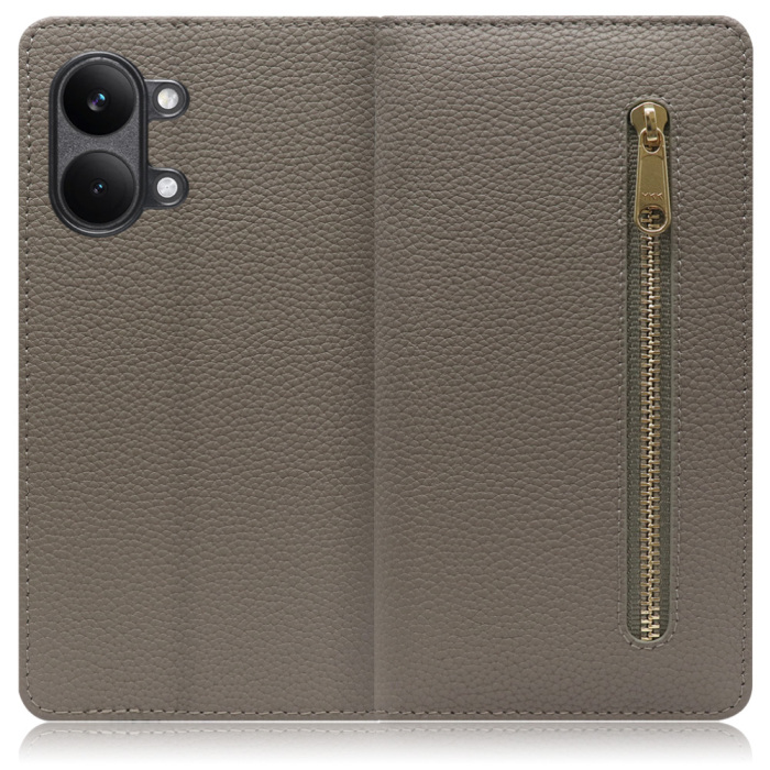 [ LOOF POCKET ] POCO X8 Pro Max Xiaomi シャオミ スマホケース ケース カバー 手帳型ケース カード収納 本革 マグネットなし ベルトなし ポケット ファスナー [ POCO X8 Pro Max ]