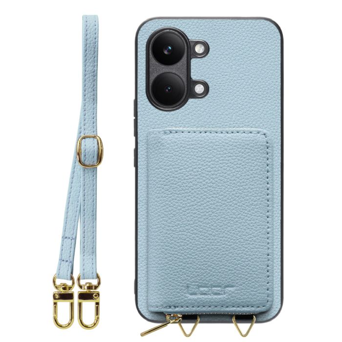 [ LOOF LUXURY-SHELL POUCH ] POCO X8 Pro Max Xiaomi シャオミ ケース ショルダー スマホショルダー 背面 収納 ポーチ付き カバー スマホケース ストラップ 本革 [ POCO X8 Pro Max ]