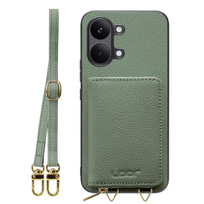 [ LOOF LUXURY-SHELL POUCH ] POCO X8 Pro Max Xiaomi シャオミ ケース ショルダー スマホショルダー 背面 収納 ポーチ付き カバー スマホケース ストラップ 本革 [ POCO X8 Pro Max ]