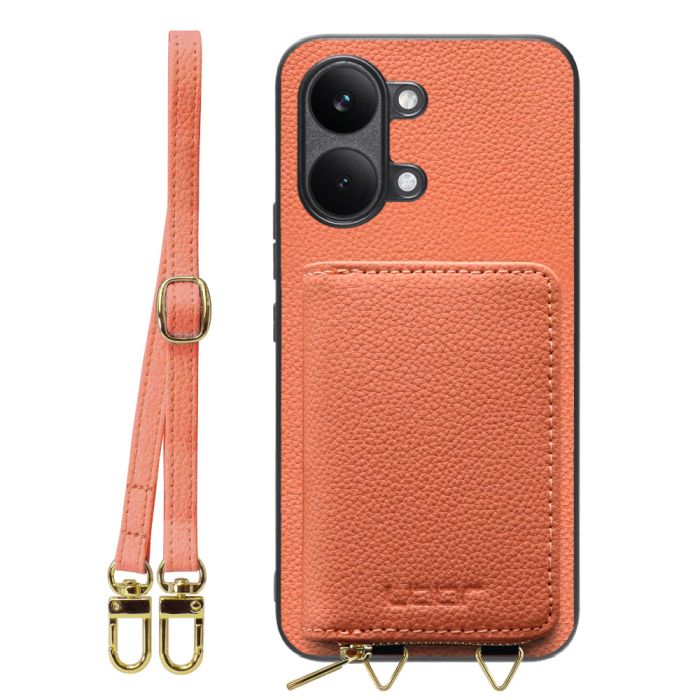 [ LOOF LUXURY-SHELL POUCH ] POCO X8 Pro Max Xiaomi シャオミ ケース ショルダー スマホショルダー 背面 収納 ポーチ付き カバー スマホケース ストラップ 本革 [ POCO X8 Pro Max ]