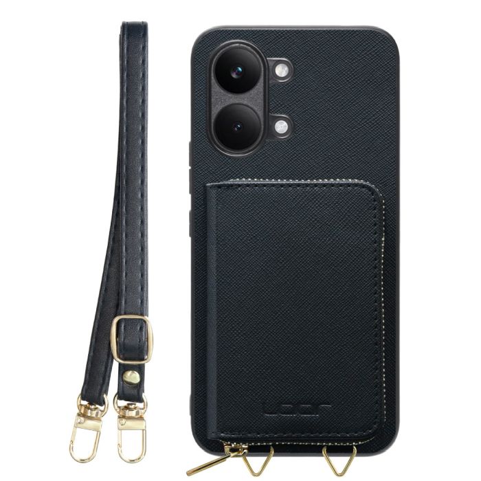 [ LOOF CASUAL-SHELL POUCH ] POCO X8 Pro Max Xiaomi シャオミ ケース ショルダー スマホショルダー 背面 収納 ポーチ付き カバー スマホケース ストラップ レザー [ POCO X8 Pro Max ]