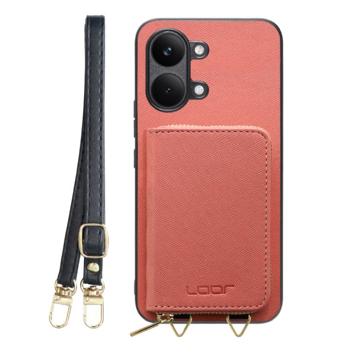 [ LOOF CASUAL-SHELL POUCH ] POCO X8 Pro Max Xiaomi シャオミ ケース ショルダー スマホショルダー 背面 収納 ポーチ付き カバー スマホケース ストラップ レザー [ POCO X8 Pro Max ]