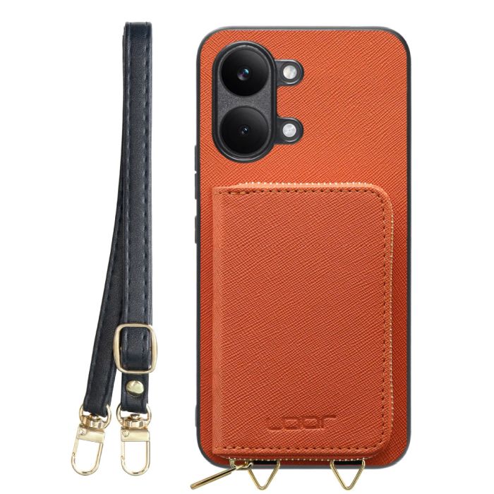 [ LOOF CASUAL-SHELL POUCH ] POCO X8 Pro Max Xiaomi シャオミ ケース ショルダー スマホショルダー 背面 収納 ポーチ付き カバー スマホケース ストラップ レザー [ POCO X8 Pro Max ]