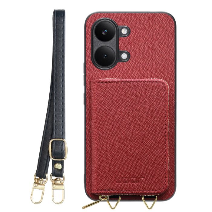[ LOOF CASUAL-SHELL POUCH ] POCO X8 Pro Max Xiaomi シャオミ ケース ショルダー スマホショルダー 背面 収納 ポーチ付き カバー スマホケース ストラップ レザー [ POCO X8 Pro Max ]