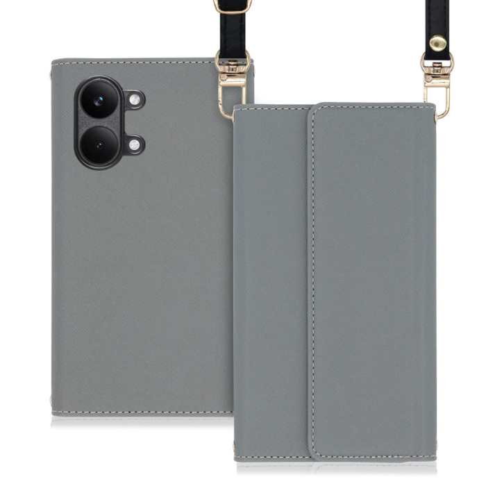 [ LOOF STRAP ] POCO X8 Pro Max Xiaomi シャオミ スマホケース ケース カバー ショルダー スマホショルダー ストラップ 肩掛け 首掛け 手帳型ケース カード収納 マグネット付き [ POCO X8 Pro Max ]