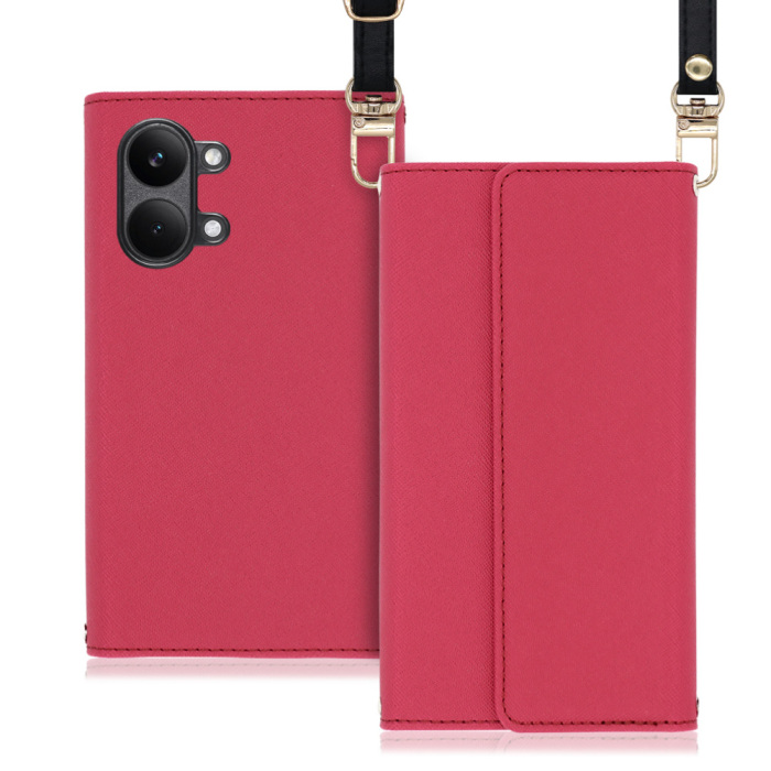 [ LOOF STRAP ] POCO X8 Pro Max Xiaomi シャオミ スマホケース ケース カバー ショルダー スマホショルダー ストラップ 肩掛け 首掛け 手帳型ケース カード収納 マグネット付き [ POCO X8 Pro Max ]