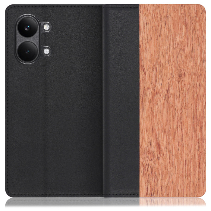 [ LOOF NATURE ] POCO X8 Pro Max Xiaomi シャオミ スマホケース ケース カバー 手帳型ケース カード収納 マグネット付き 天然木 本革 ベルトなし [ POCO X8 Pro Max ]