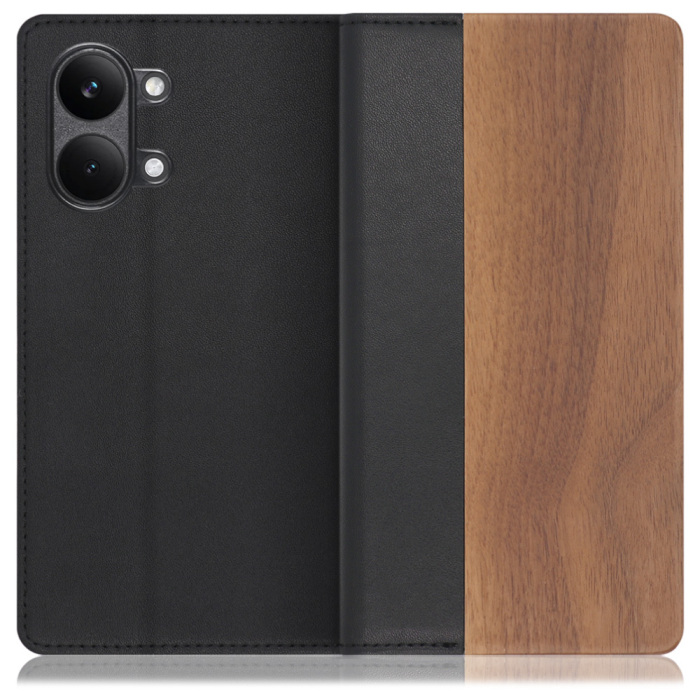 [ LOOF NATURE ] POCO X8 Pro Max Xiaomi シャオミ スマホケース ケース カバー 手帳型ケース カード収納 マグネット付き 天然木 本革 ベルトなし [ POCO X8 Pro Max ]