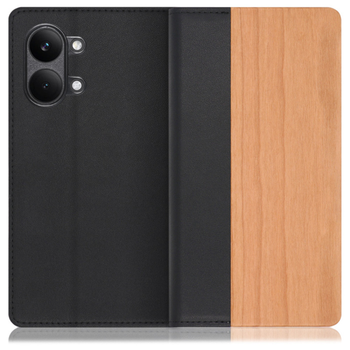 [ LOOF NATURE ] POCO X8 Pro Max Xiaomi シャオミ スマホケース ケース カバー 手帳型ケース カード収納 マグネット付き 天然木 本革 ベルトなし [ POCO X8 Pro Max ]