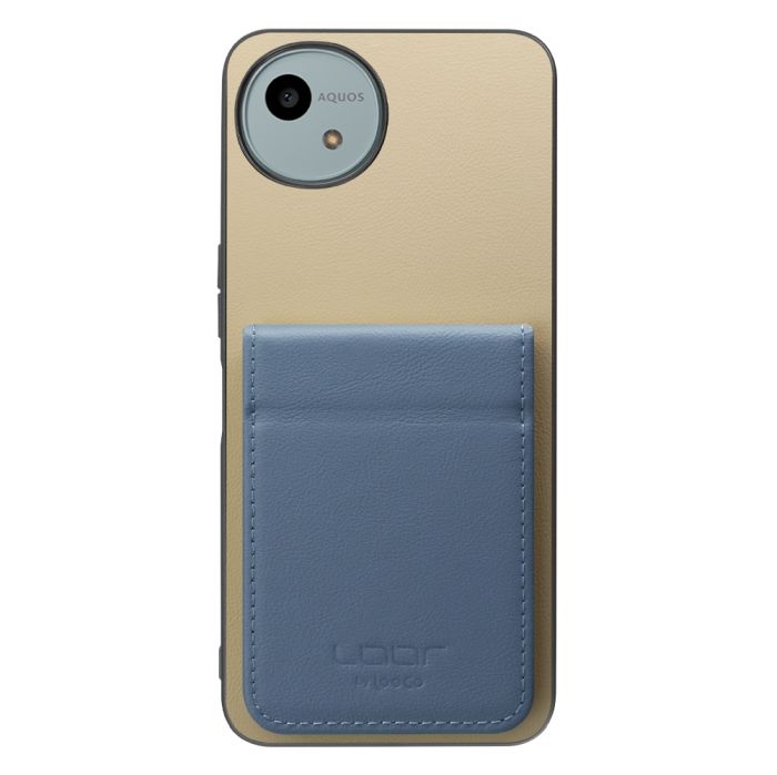 [ LOOF BASIC-SHELL SLIM CARD 2カード ] AQUOS wish4  ケース 背面 カード収納 カード入れ カードポケット カバー スマホケース 薄型 大容量 本革 [ AQUOS wish4 ]