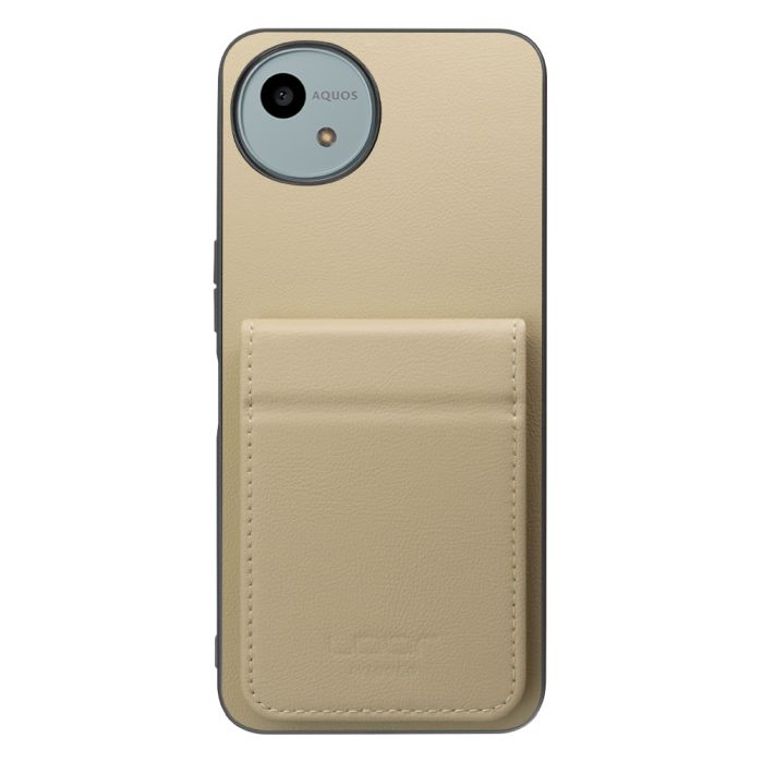 [ LOOF BASIC-SHELL SLIM CARD 2カード ] AQUOS wish4  ケース 背面 カード収納 カード入れ カードポケット カバー スマホケース 薄型 大容量 本革 [ AQUOS wish4 ]