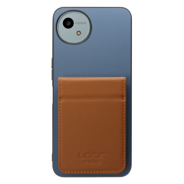 [ LOOF BASIC-SHELL SLIM CARD 2カード ] AQUOS wish4  ケース 背面 カード収納 カード入れ カードポケット カバー スマホケース 薄型 大容量 本革 [ AQUOS wish4 ]