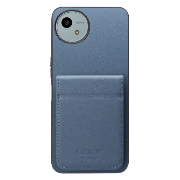 [ LOOF BASIC-SHELL SLIM CARD 2カード ] AQUOS wish4  ケース 背面 カード収納 カード入れ カードポケット カバー スマホケース 薄型 大容量 本革 [ AQUOS wish4 ]