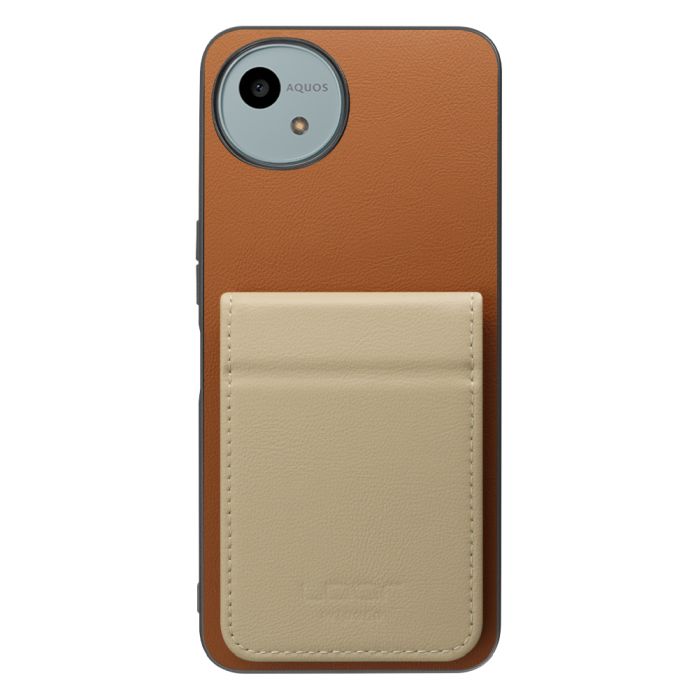 [ LOOF BASIC-SHELL SLIM CARD 2カード ] AQUOS wish4  ケース 背面 カード収納 カード入れ カードポケット カバー スマホケース 薄型 大容量 本革 [ AQUOS wish4 ]