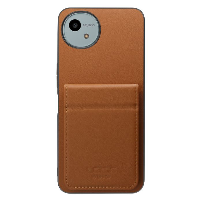 [ LOOF BASIC-SHELL SLIM CARD 2カード ] AQUOS wish4  ケース 背面 カード収納 カード入れ カードポケット カバー スマホケース 薄型 大容量 本革 [ AQUOS wish4 ]