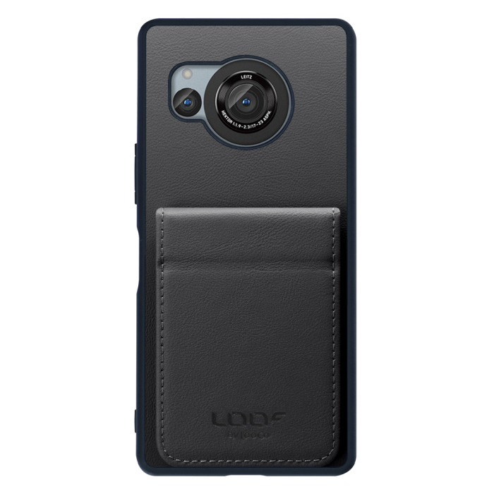 [ LOOF BASIC-SHELL SLIM CARD 2カード ] AQUOS R8 SH-52D AQUOSR8 ケース 背面 カード収納 カード入れ カードポケット カバー スマホケース 薄型 大容量 本革 [ AQUOS R8 ]