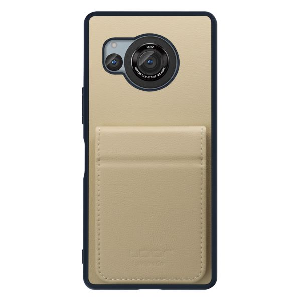 [ LOOF BASIC-SHELL SLIM CARD 2カード ] AQUOS R8 SH-52D AQUOSR8 ケース 背面 カード収納 カード入れ カードポケット カバー スマホケース 薄型 大容量 本革 [ AQUOS R8 ]