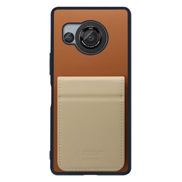 [ LOOF BASIC-SHELL SLIM CARD 2カード ] AQUOS R8 SH-52D AQUOSR8 ケース 背面 カード収納 カード入れ カードポケット カバー スマホケース 薄型 大容量 本革 [ AQUOS R8 ]