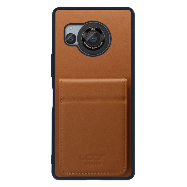 [ LOOF BASIC-SHELL SLIM CARD 2カード ] AQUOS R8 SH-52D AQUOSR8 ケース 背面 カード収納 カード入れ カードポケット カバー スマホケース 薄型 大容量 本革 [ AQUOS R8 ]