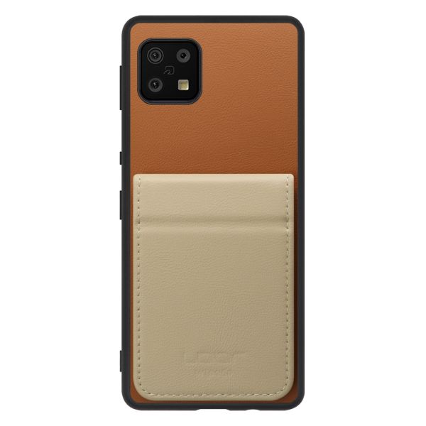 [ LOOF BASIC-SHELL SLIM CARD 2カード ] AQUOS sense6s /sense6 sense 6s 6 ケース 背面 カード収納 カード入れ カードポケット カバー スマホケース 薄型 大容量 本革 [ AQUOS sense6/sense6s ]