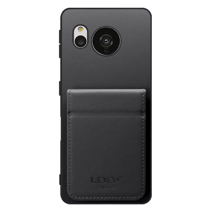 [ LOOF BASIC-SHELL SLIM CARD 2カード ] AQUOS sense7 sense 7 ケース 背面 カード収納 カード入れ カードポケット カバー スマホケース 薄型 大容量 本革 [ AQUOS sense7 ]