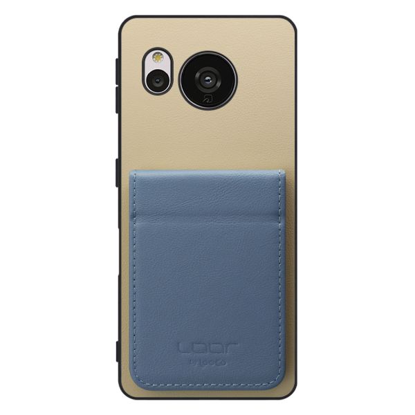 [ LOOF BASIC-SHELL SLIM CARD 2カード ] AQUOS sense7 sense 7 ケース 背面 カード収納 カード入れ カードポケット カバー スマホケース 薄型 大容量 本革 [ AQUOS sense7 ]