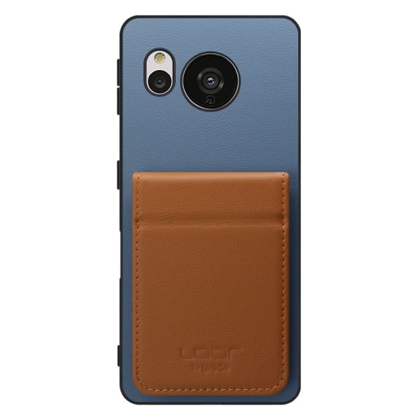 [ LOOF BASIC-SHELL SLIM CARD 2カード ] AQUOS sense7 sense 7 ケース 背面 カード収納 カード入れ カードポケット カバー スマホケース 薄型 大容量 本革 [ AQUOS sense7 ]