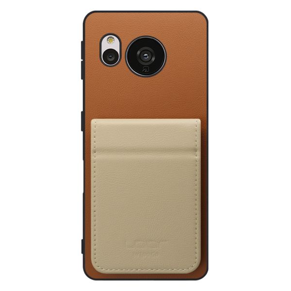 [ LOOF BASIC-SHELL SLIM CARD 2カード ] AQUOS sense7 sense 7 ケース 背面 カード収納 カード入れ カードポケット カバー スマホケース 薄型 大容量 本革 [ AQUOS sense7 ]