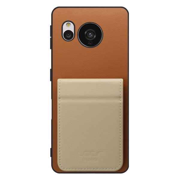 [ LOOF BASIC-SHELL SLIM CARD 2カード ] AQUOS sense7 Plus sense7plus 7plus sense 7 ケース 背面 カード収納 カード入れ カードポケット カバー スマホケース 薄型 大容量 本革 [ AQUOS sense7 Plus ]