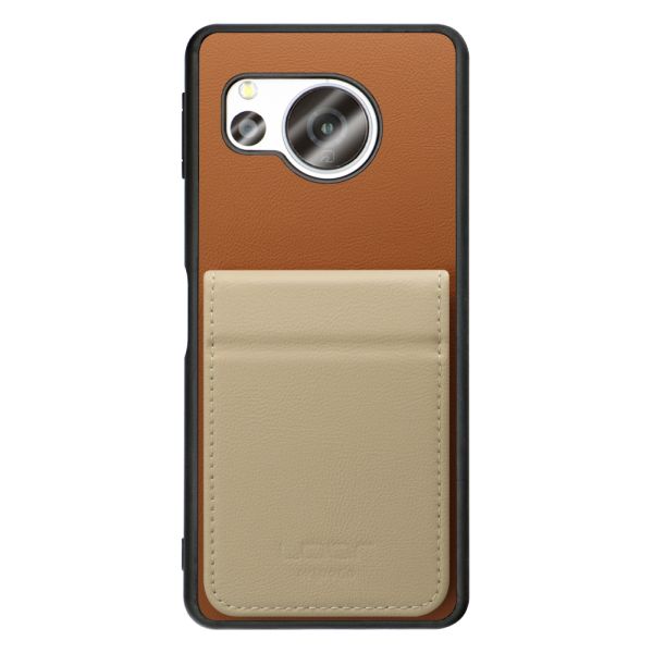 [ LOOF BASIC-SHELL SLIM CARD 2カード ] AQUOS sense8 SH-54D / SHG11 sense 8 ケース 背面 カード収納 カード入れ カードポケット カバー スマホケース 薄型 大容量 本革 [ AQUOS sense8 ]
