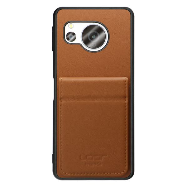 [ LOOF BASIC-SHELL SLIM CARD 2カード ] AQUOS sense8 SH-54D / SHG11 sense 8 ケース 背面 カード収納 カード入れ カードポケット カバー スマホケース 薄型 大容量 本革 [ AQUOS sense8 ]