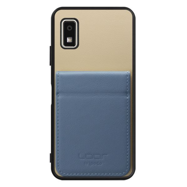 [ LOOF BASIC-SHELL SLIM CARD 2カード ] AQUOS wish3 SH-53D / A303SH / A302SH  ケース 背面 カード収納 カード入れ カードポケット カバー スマホケース 薄型 大容量 本革 [ AQUOS wish3 ]