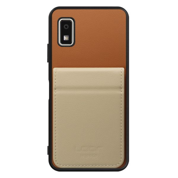 [ LOOF BASIC-SHELL SLIM CARD 2カード ] AQUOS wish3 SH-53D / A303SH / A302SH  ケース 背面 カード収納 カード入れ カードポケット カバー スマホケース 薄型 大容量 本革 [ AQUOS wish3 ]