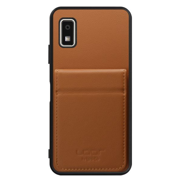 [ LOOF BASIC-SHELL SLIM CARD 2カード ] AQUOS wish3 SH-53D / A303SH / A302SH  ケース 背面 カード収納 カード入れ カードポケット カバー スマホケース 薄型 大容量 本革 [ AQUOS wish3 ]