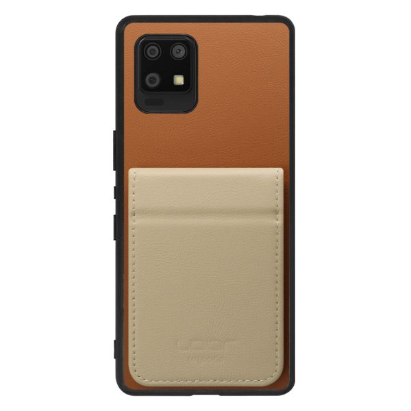 [ LOOF BASIC-SHELL SLIM CARD 2カード ] AQUOS zero6 SHG04 zero 6 ケース 背面 カード収納 カード入れ カードポケット カバー スマホケース 薄型 大容量 本革 [ AQUOS zero6 ]