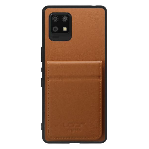 [ LOOF BASIC-SHELL SLIM CARD 2カード ] AQUOS zero6 SHG04 zero 6 ケース 背面 カード収納 カード入れ カードポケット カバー スマホケース 薄型 大容量 本革 [ AQUOS zero6 ]