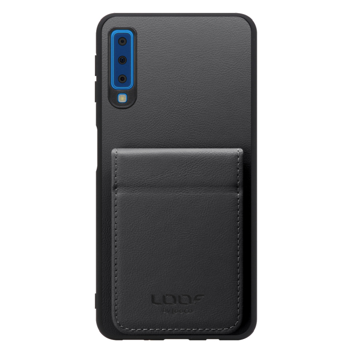 [ LOOF BASIC-SHELL SLIM CARD 2カード ] Galaxy A7 SM-A750C galaxya7 ケース 背面 カード収納 カード入れ カードポケット カバー スマホケース 薄型 大容量 本革 [ Galaxy A7 ]