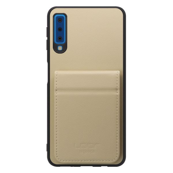 [ LOOF BASIC-SHELL SLIM CARD 2カード ] Galaxy A7 SM-A750C galaxya7 ケース 背面 カード収納 カード入れ カードポケット カバー スマホケース 薄型 大容量 本革 [ Galaxy A7 ]