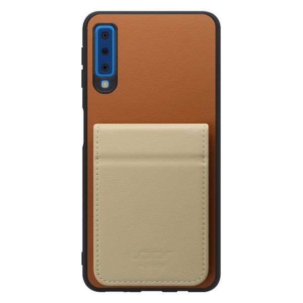 [ LOOF BASIC-SHELL SLIM CARD 2カード ] Galaxy A7 SM-A750C galaxya7 ケース 背面 カード収納 カード入れ カードポケット カバー スマホケース 薄型 大容量 本革 [ Galaxy A7 ]