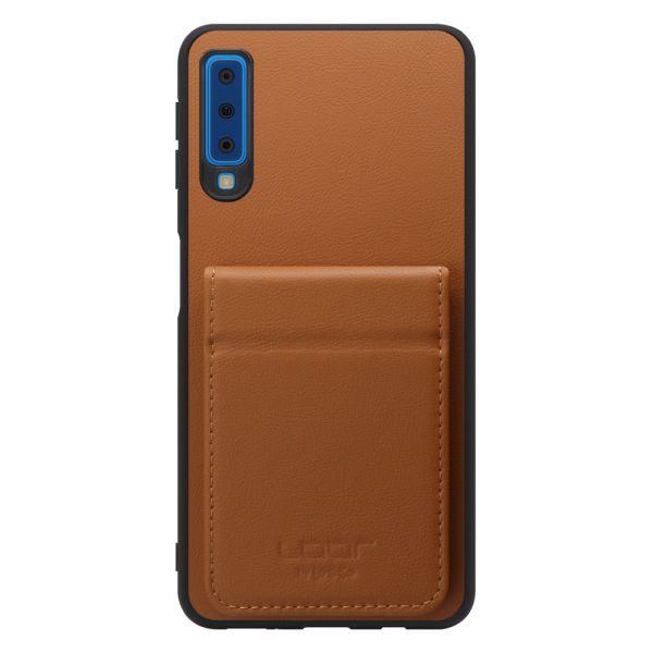 [ LOOF BASIC-SHELL SLIM CARD 2カード ] Galaxy A7 SM-A750C galaxya7 ケース 背面 カード収納 カード入れ カードポケット カバー スマホケース 薄型 大容量 本革 [ Galaxy A7 ]